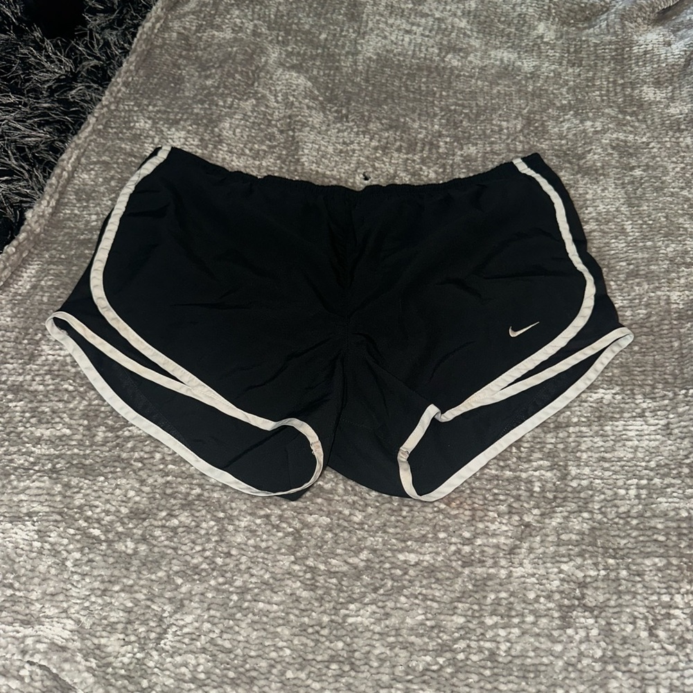 Nike Women's Black Athletic Shorts with White Trim